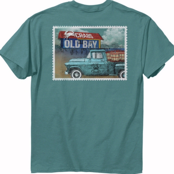 Old Bay Dave’s Crab Shack Short Sleeve T-Shirt - NEW Fast Ship - Picture 1 of 6